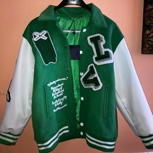 Louis Vuitton leather varsity jacket